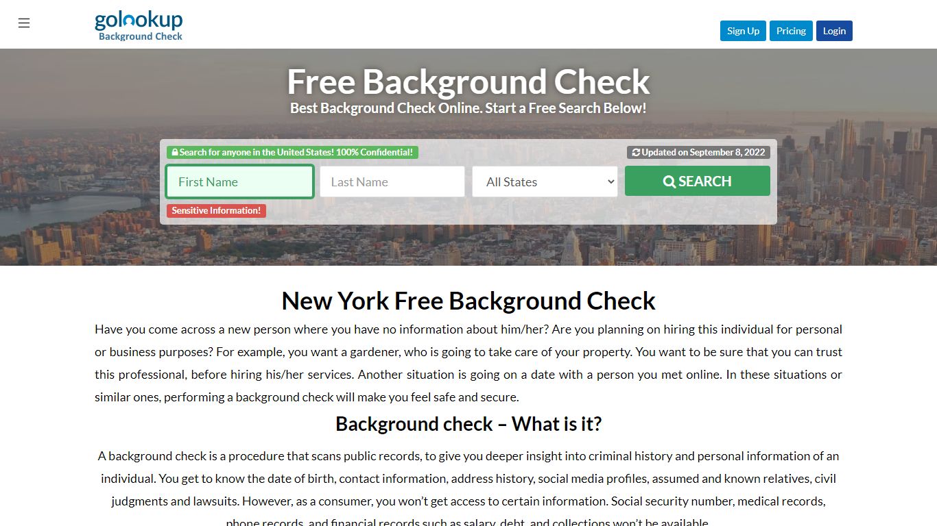 New York Free Background Check, Free Background Check New York